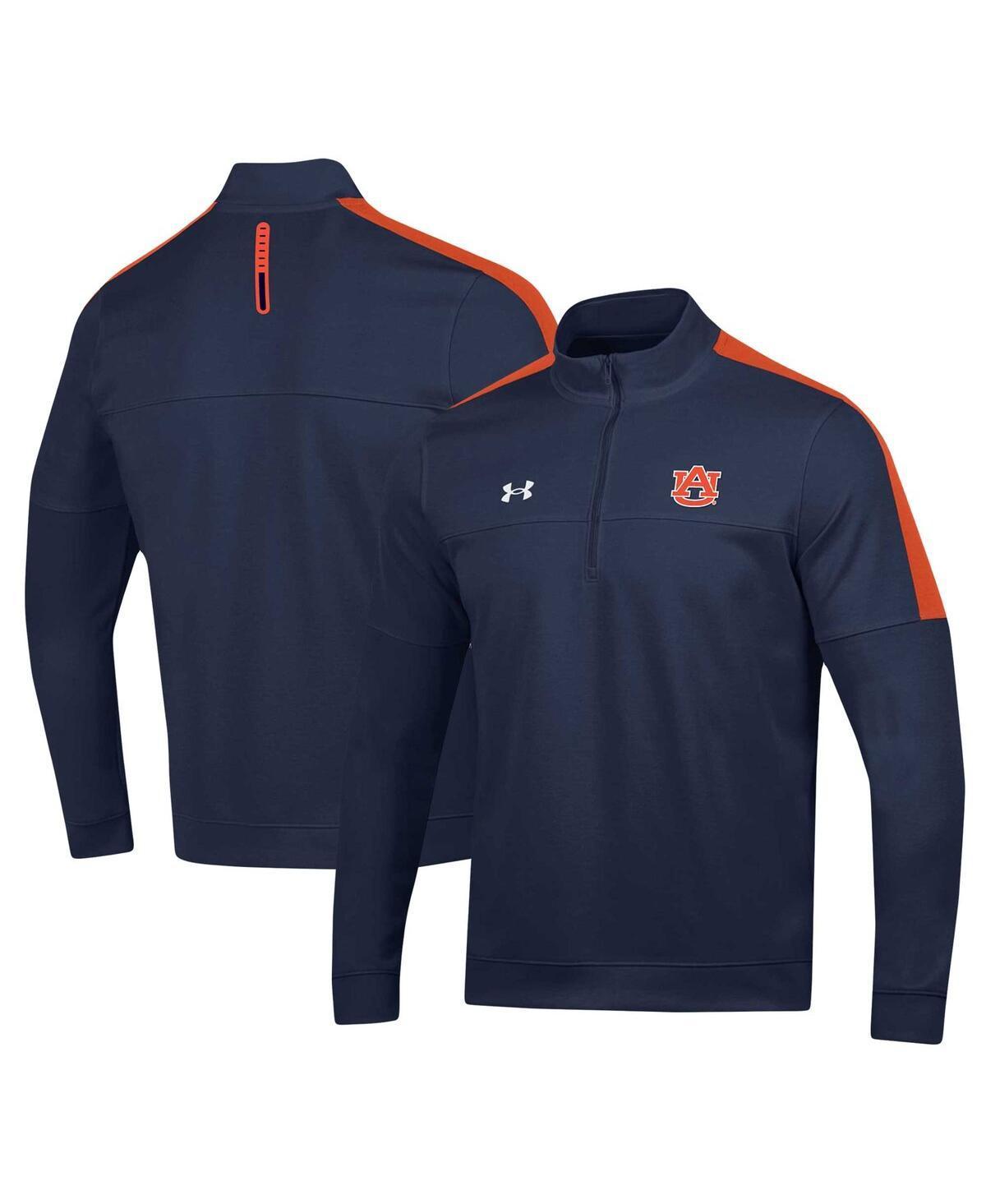 Mens Under Armour Auburn Tigers Midlayer Half-Zip Jacket Blue Product Image