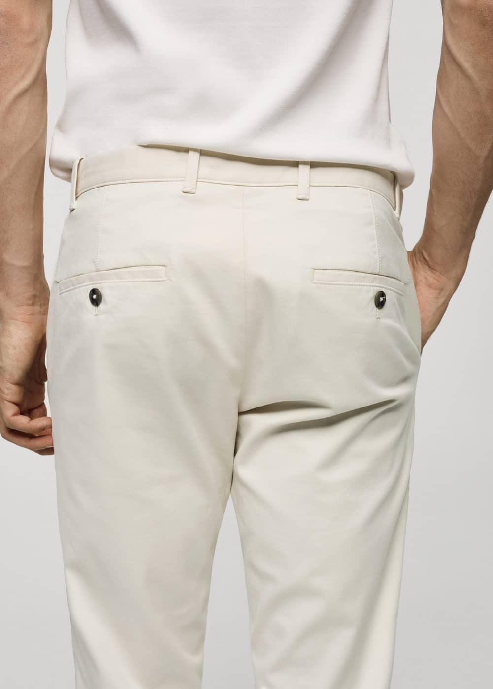 MANGO MAN - Slim fit serge chino trousers light/pastel greyMen Product Image