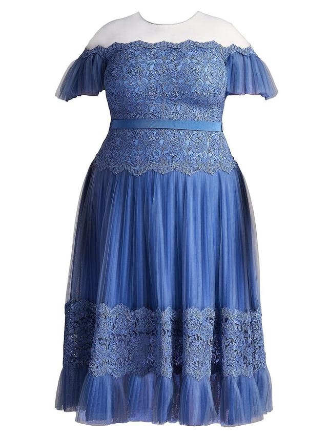 Womens Corded Lace Midi-Dress Product Image