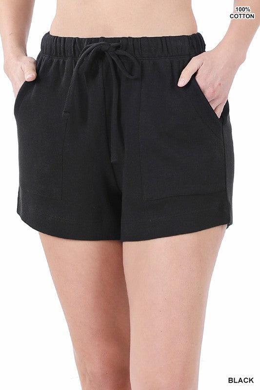 3010   Shelli Cotton Drawstring Shorts Product Image