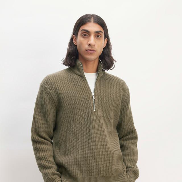 Mens Felted Merino Half-Zip Sweater by Everlane Product Image