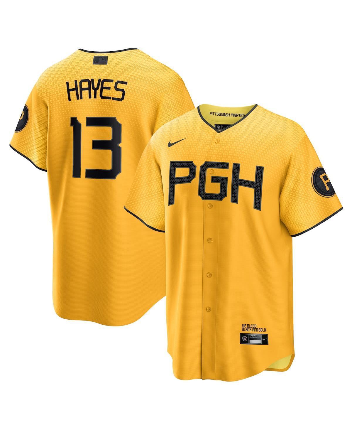 Mens Nike KeBryan Hayes Gold Pittsburgh Pirates 2023 City Connect Replica Player Jersey - Gold Product Image