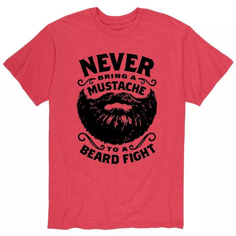 Mens Mustache To Beard Fight Tee Product Image