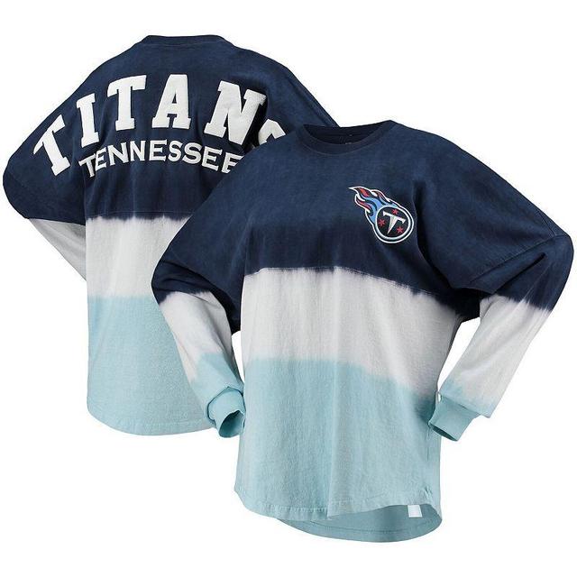 Womens Fanatics Branded /Light Blue Tennessee Titans Ombre Long Sleeve T-Shirt Product Image