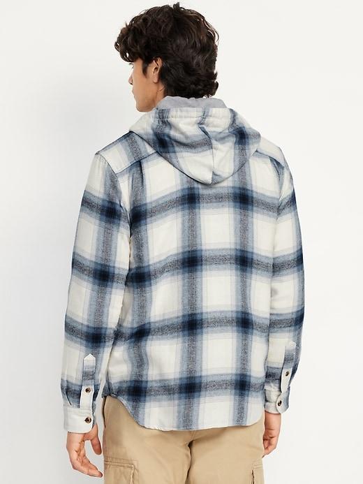 Hooded Flannel Shirt Product Image