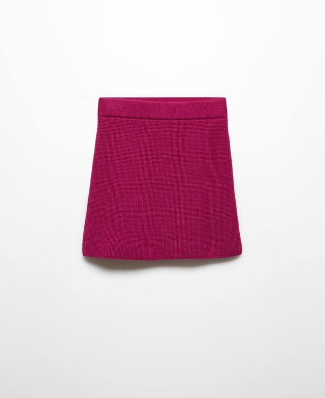 MANGO - Short knitted skirt purpleWomen Product Image