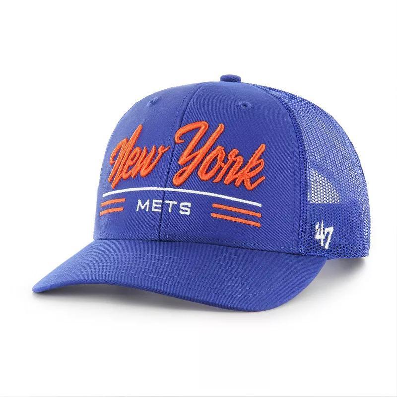 Mens 47 Royal New York Mets Garner Trucker Adjustable Hat Product Image