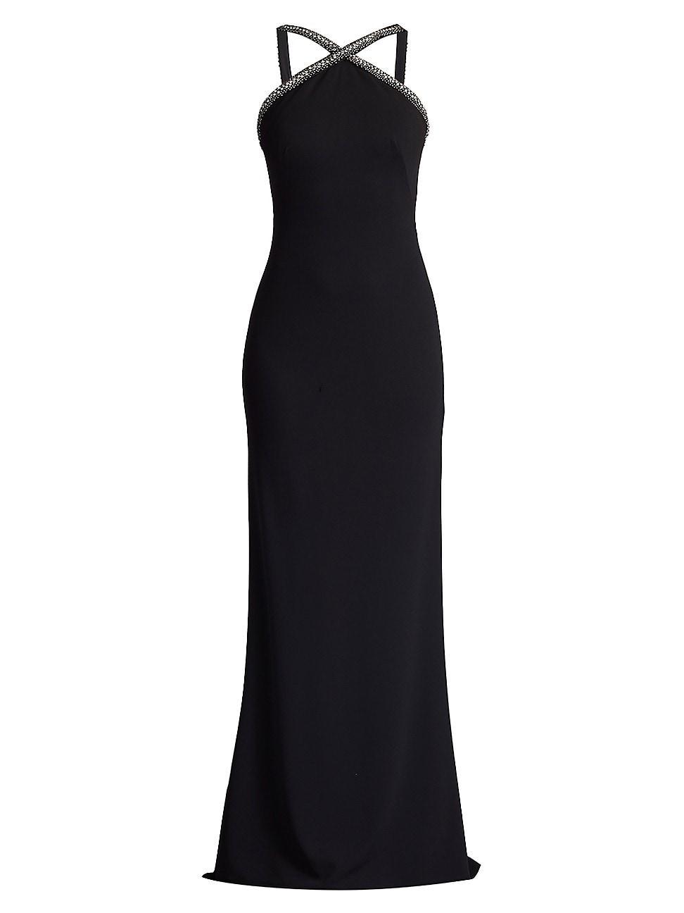 SHO by Tadashi Shoji Crystal Embellished Halter Gown Product Image