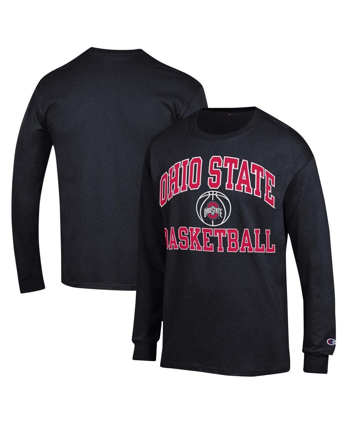 Mens Champion Black Ohio State Buckeyes Basketball Icon Long Sleeve T-Shirt Product Image