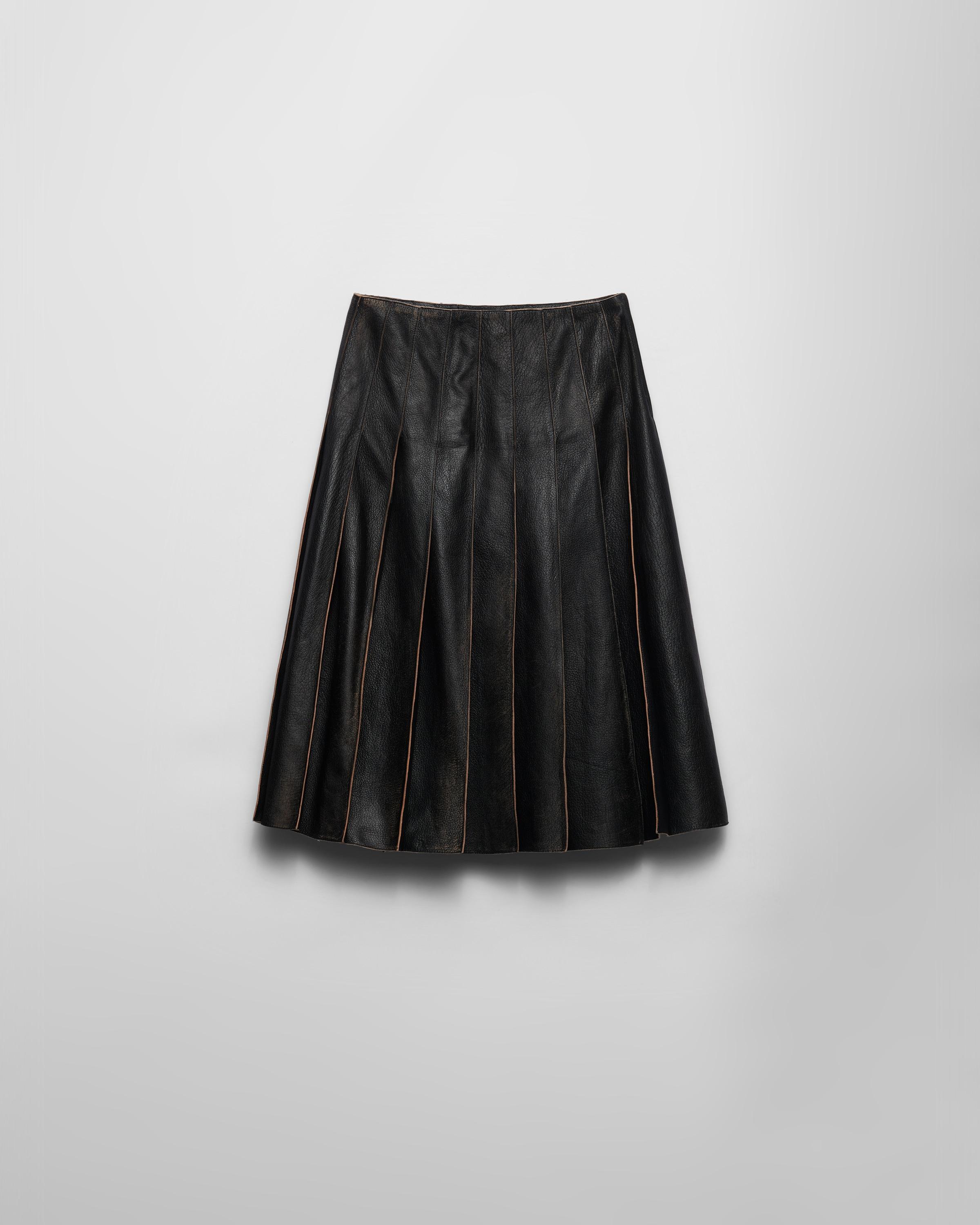 Pleated leather skirt product image