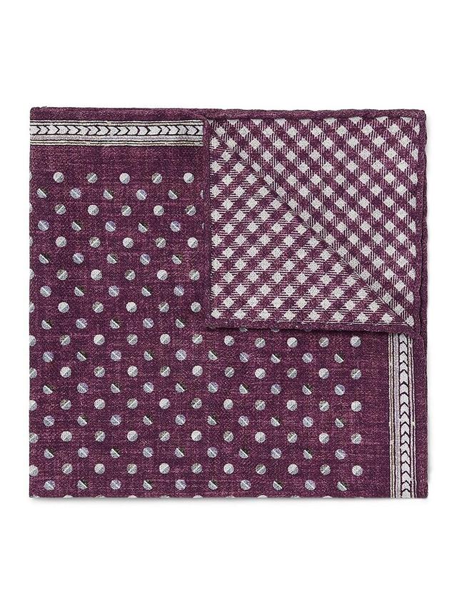 Mens Double Face Silk Pocket Square Product Image