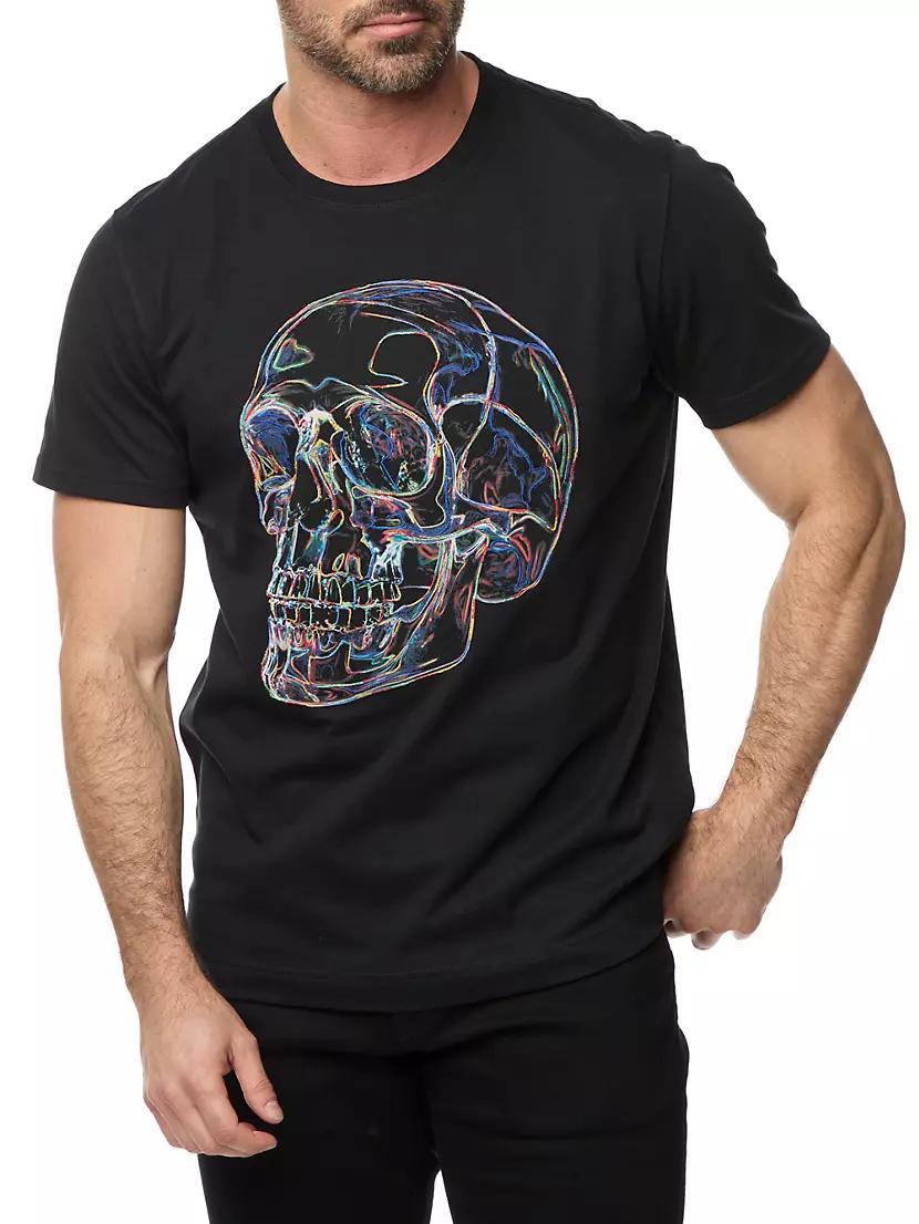 Glowing Skull Knit T-Shirt Product Image