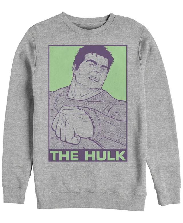 Mens Marvel Avengers Endgame Pop Art Hulk Sweatshirt Athletic Grey Product Image