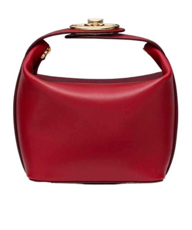 VALENTINO GARAVANI Vlogo The Bold Edition Leather Mini Bag In Red Product Image