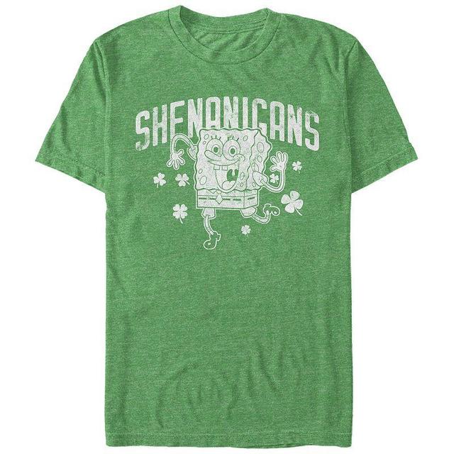 Mens SpongeBob SquarePants Happy Shenanigans Graphic Tee Product Image