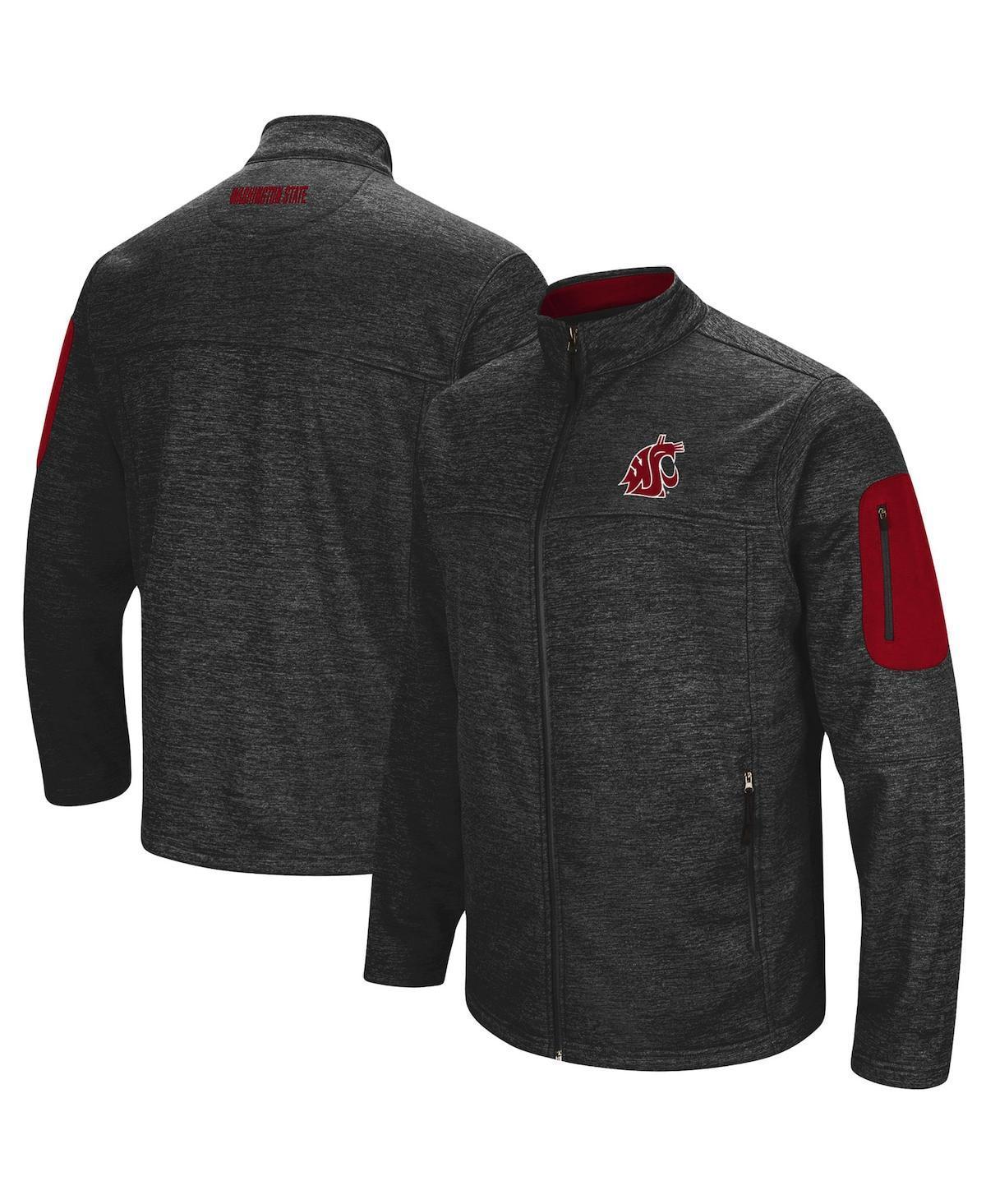 Mens Colosseum Heathered Charcoal Washington State Cougars Anchor Full-Zip Jacket Product Image