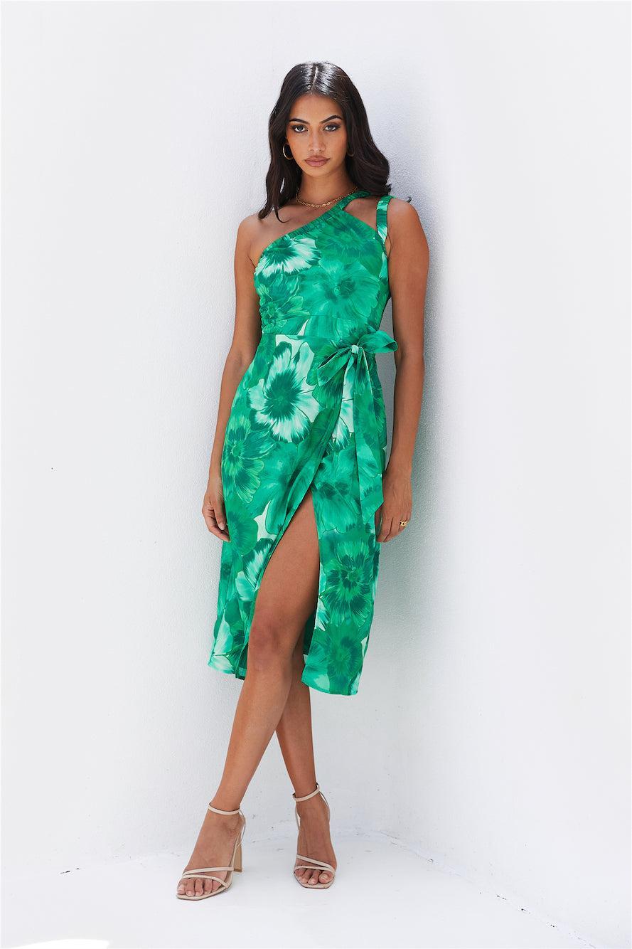 Island Beaches Midi Dress Green Product Image