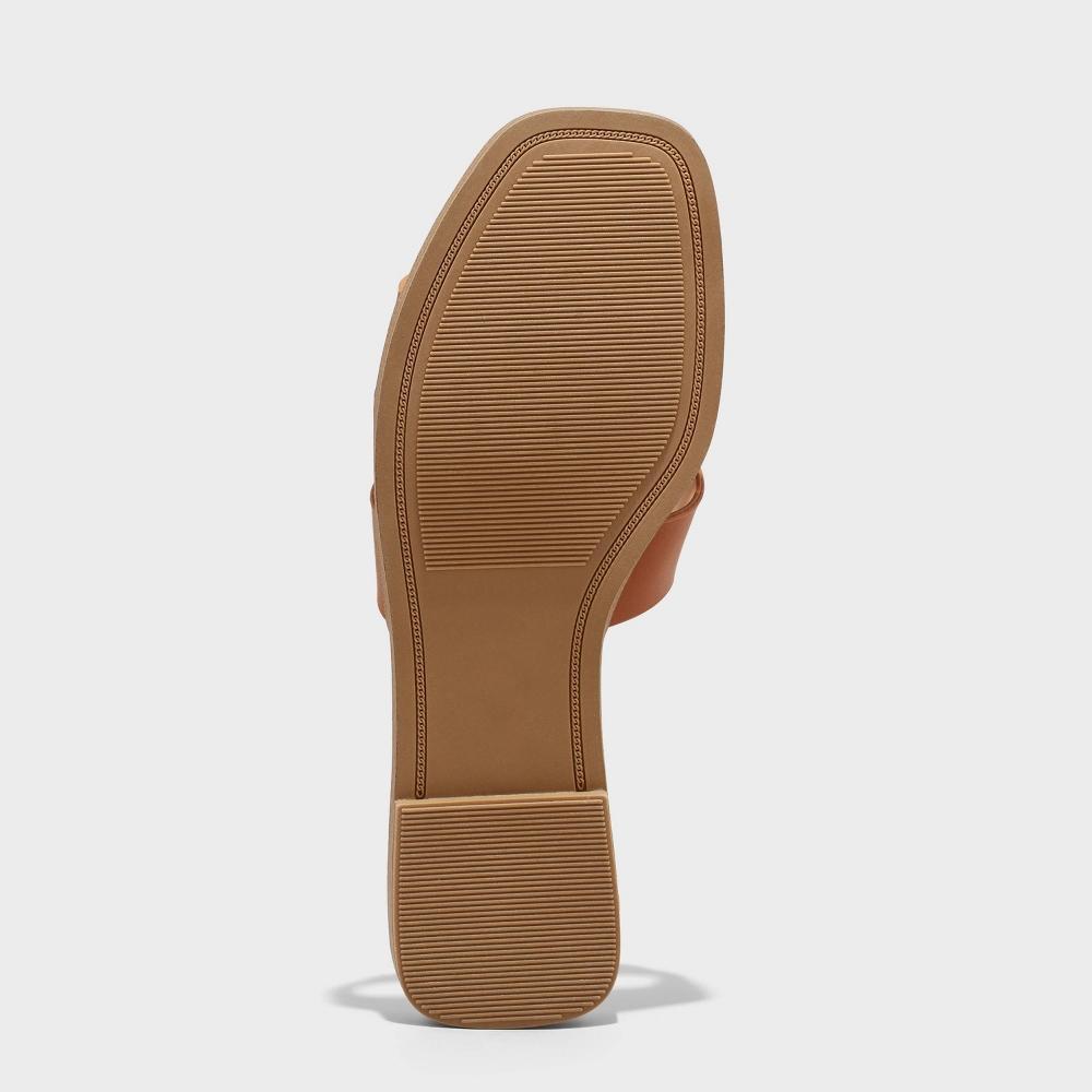 Womens Nina Slide Sandals - A New Day Cognac 9 Product Image