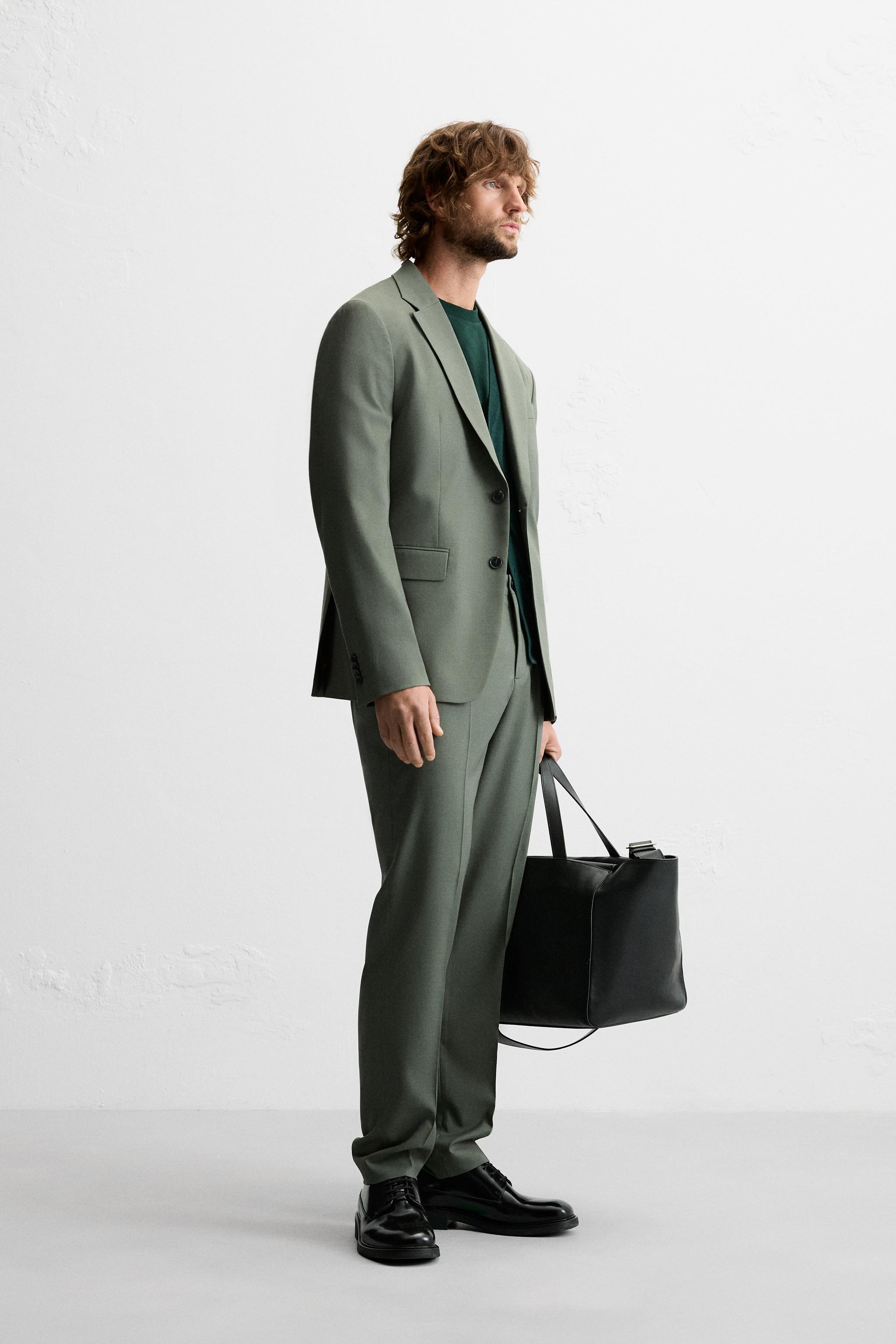 TEXTURED SUIT PANTS Product Image