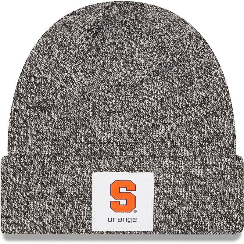 Mens New Era Heathered Black Syracuse Orange Hamilton Cuffed Knit Hat Product Image