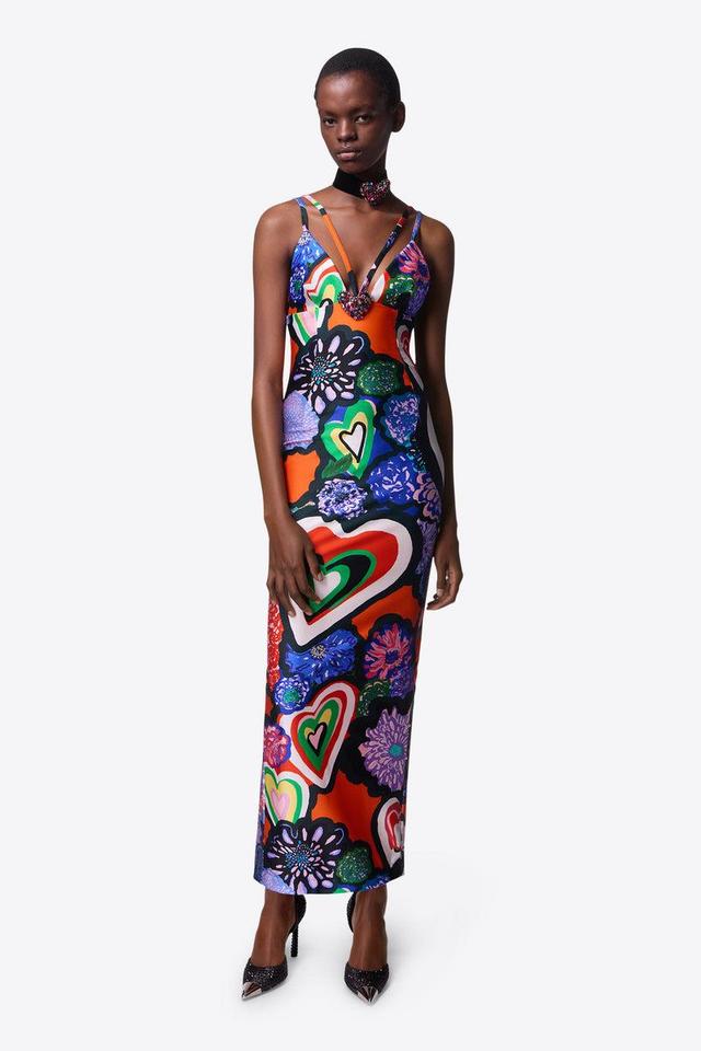 Heart Printed Maxi Dress Product Image