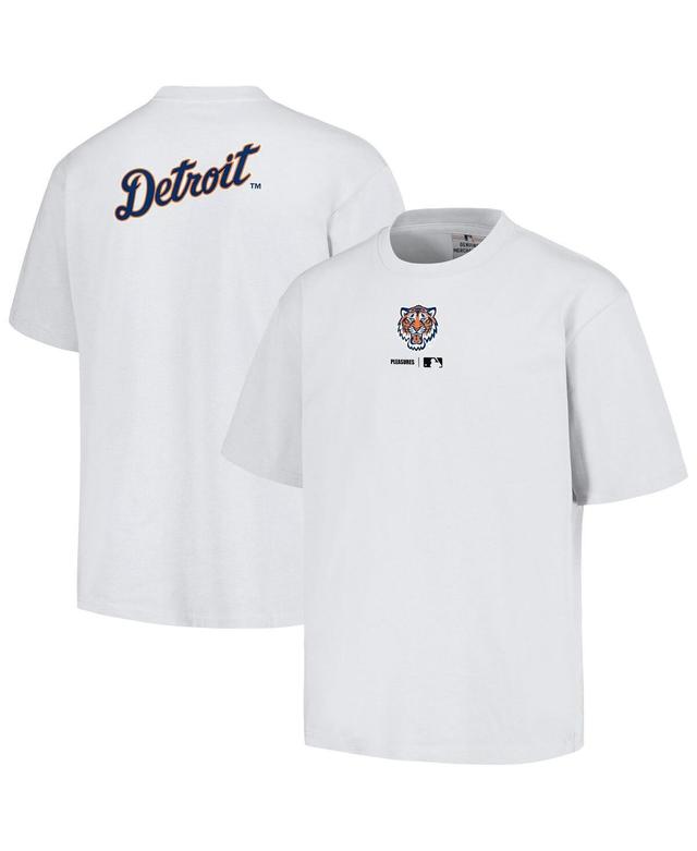 Mens Pleasures White Detroit Tigers Mascot T-shirt Product Image