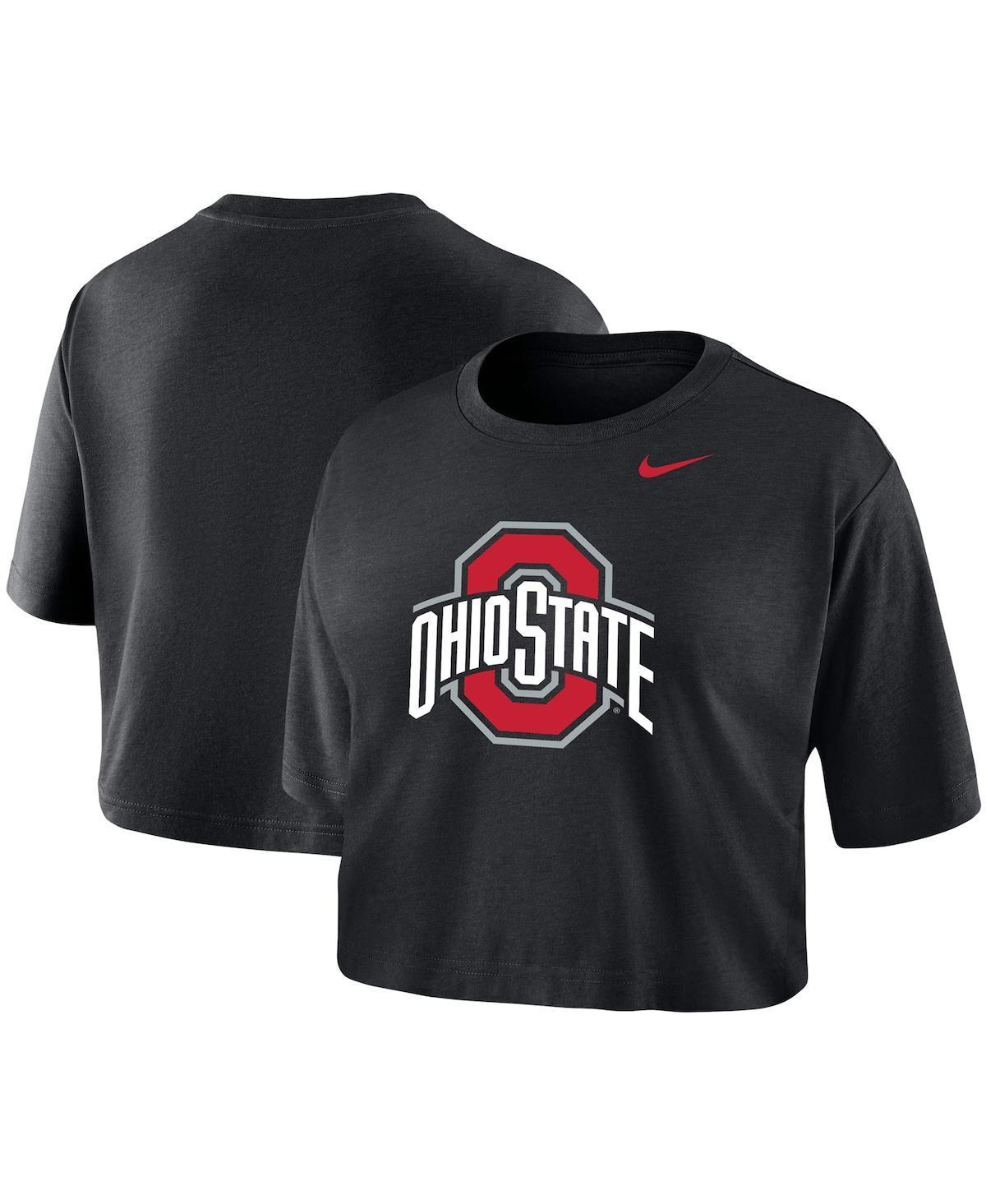 Womens Nike Ohio State Buckeyes Cropped Performance T-Shirt Product Image