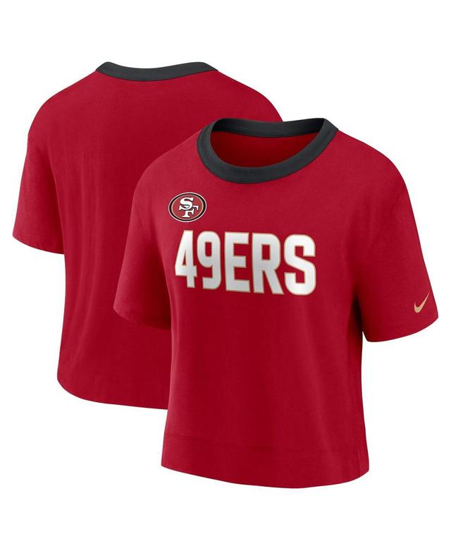 Womens Nike Scarlet San Francisco 49ers High Hip Fashion Cropped Top Product Image