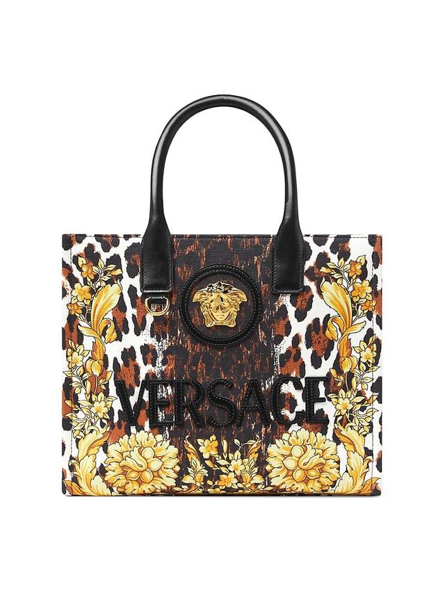 Womens Small La Medusa Wild Barocco Cotton Tote Bag Product Image