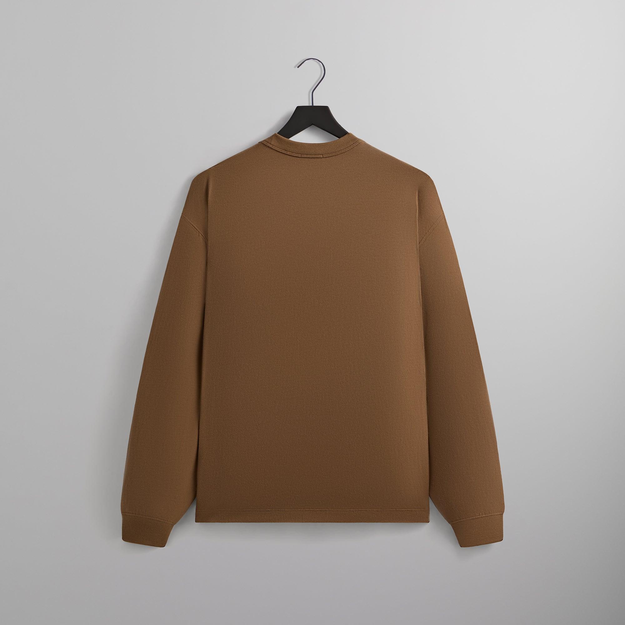 Kith Long Sleeve Leonard Pocket Tee - Earth Male Product Image