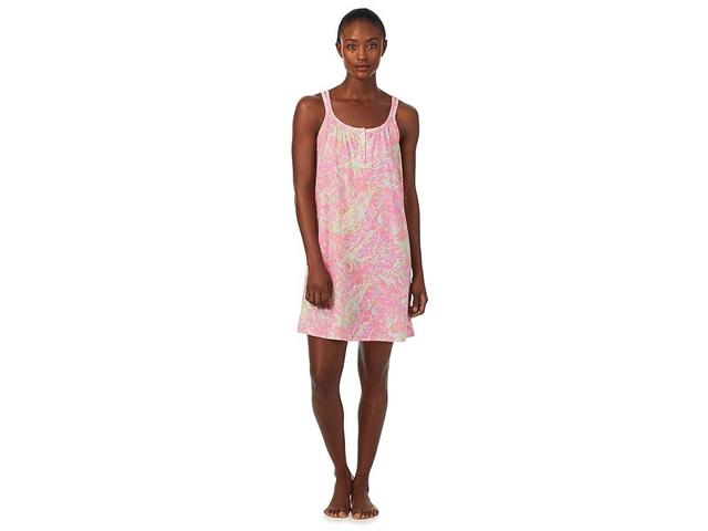 LAUREN Ralph Lauren Double Strap Gown Paisley) Women's Pajama Product Image