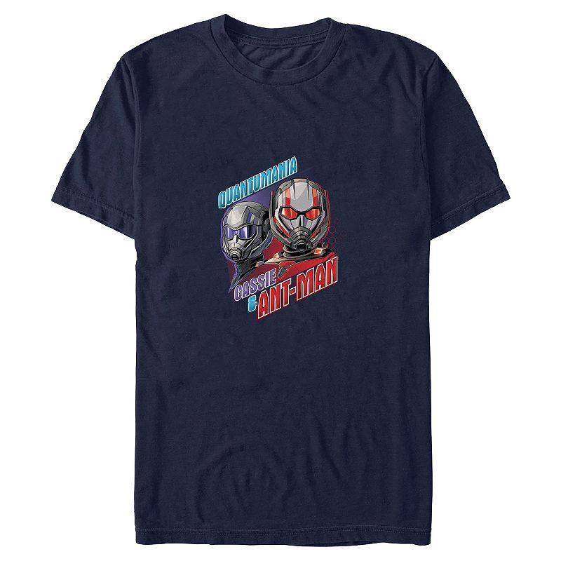 Mens Marvel Ant-Man And The Wasp: Quantumania Cassie And Ant-Man Helmets Tee Blue Product Image