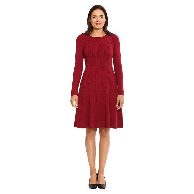 Womens London Times Jewel Neck Fit & Flare Dress Product Image