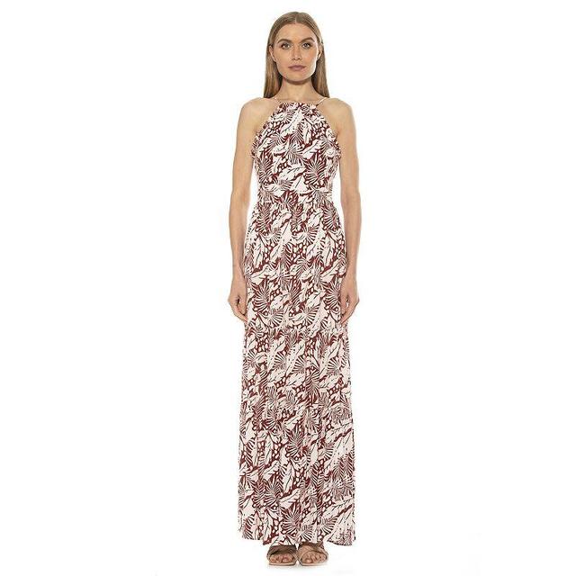 Womens ALEXIA ADMOR Kira Ruffle Halter Maxi Dress Product Image