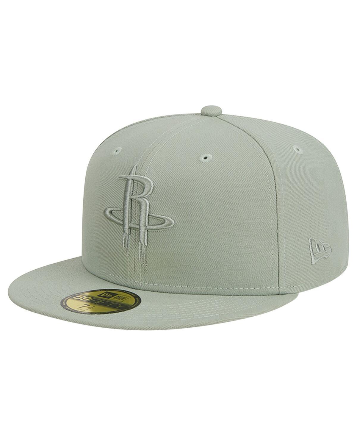 Mens New Era Light Green Houston Rockets Sage Color Pack 59FIFTY Fitted Hat Product Image