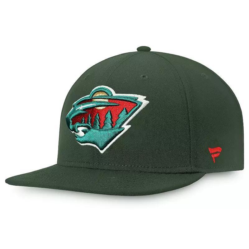 Mens Fanatics Branded Minnesota Wild Core Primary Logo Fitted Hat Product Image