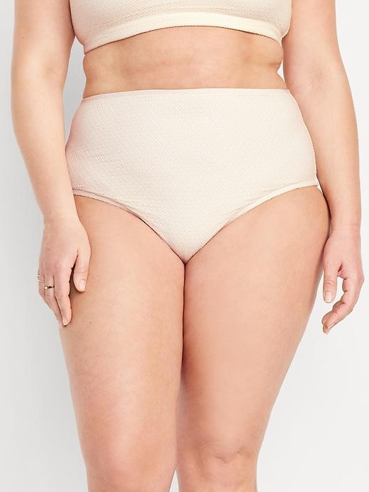 High-Waisted Crochet Bikini Swim Bottoms Product Image