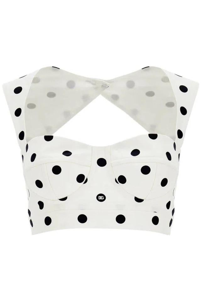 Polka Dot Mini Bustier Top In Multicolor Product Image