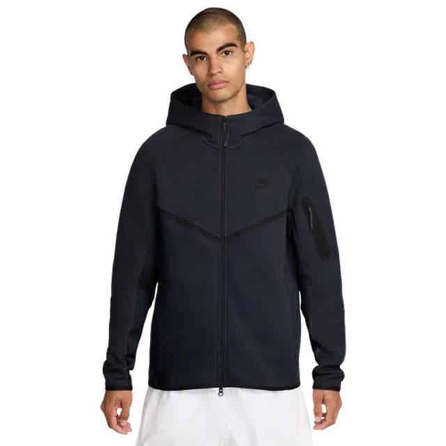 NIKE Mens  Tech Fleece Full-zip Windrunner Hoodie In Black/obsidian Product Image