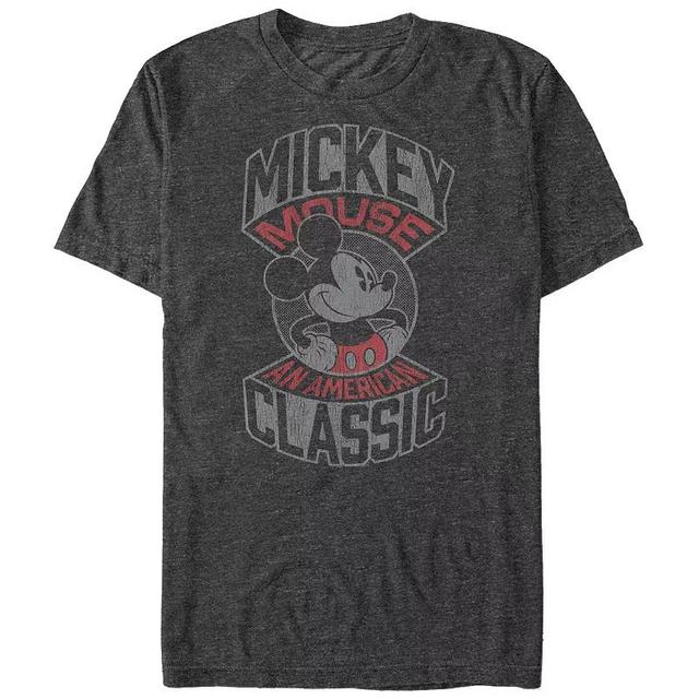 Disneys Mickey Mouse An American Classic Big & Tall Graphic Tee, Mens Grey Heather Product Image