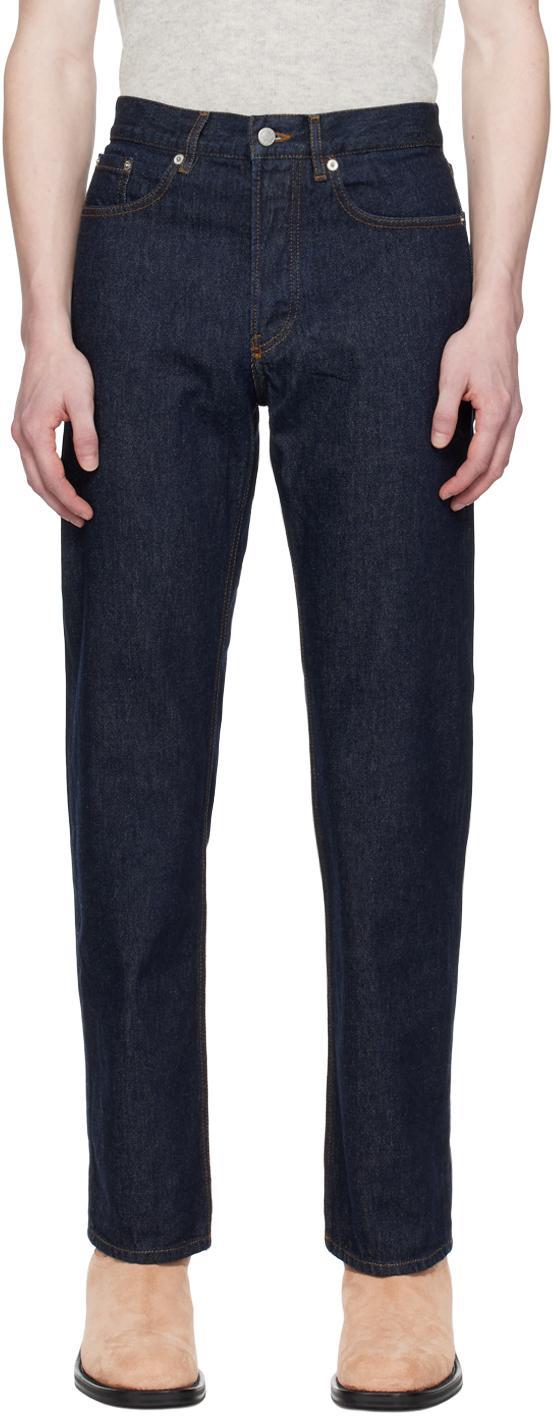 DRIES VAN NOTEN Indigo Straight Jeans In Blue Product Image