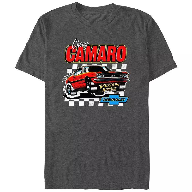 Mens Chevy Camaro Racing American Muscle Graphic Tee Grey Heather Product Image