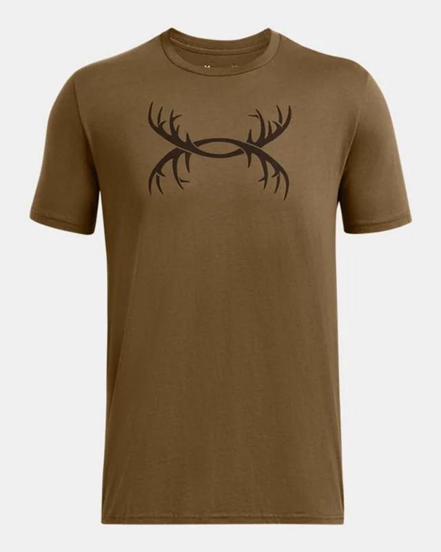 Under Armour® Men's S/S Antler Logo T-Shirt Coyote Brown Product Image