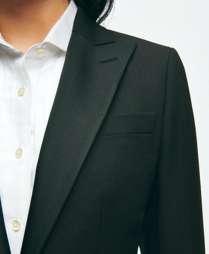 Black Fleece Peak Lapel Dinner Jacket in Merino Wool-Silk Faille Product Image