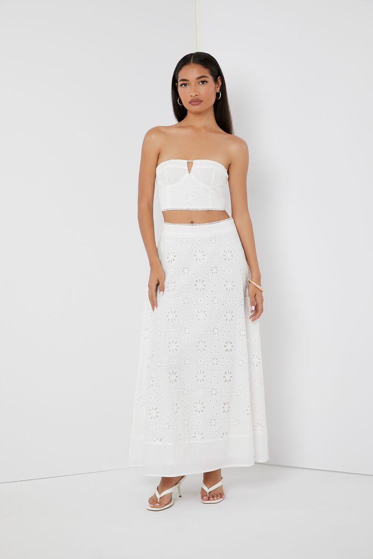 Eyelet Tube Top & Maxi Skirt Set | Forever 21 product image