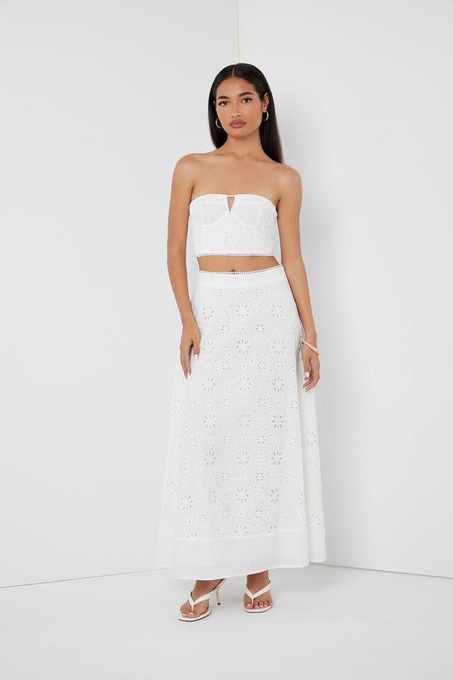 Eyelet Tube Top & Maxi Skirt Set | Forever 21 Product Image