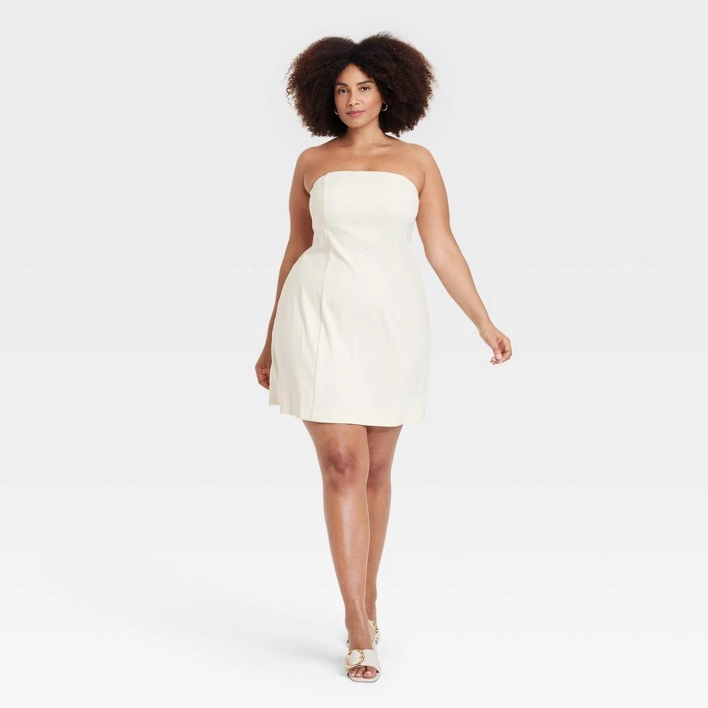 Womens Mini A-Line Dress - A New Day White 17 Product Image