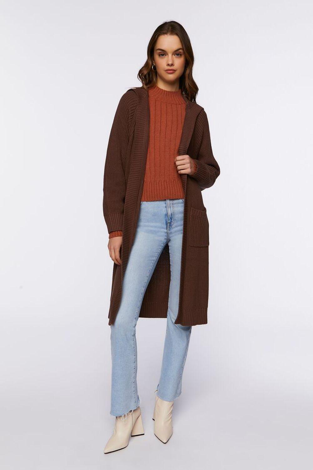 Open-Front Longline Cardigan Sweater | Forever 21 Product Image