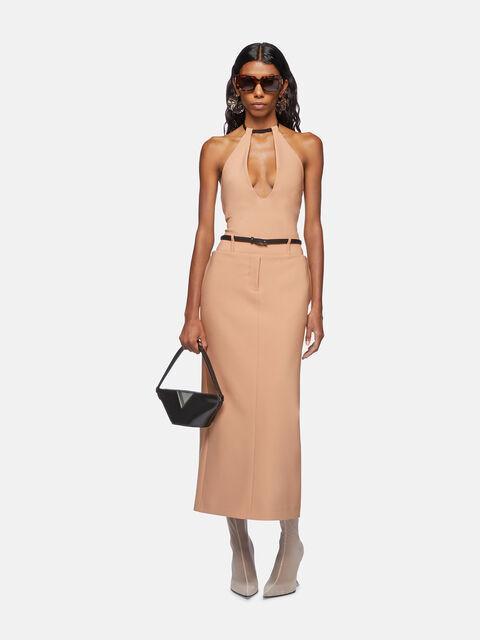 Nude midi skirt Product Image