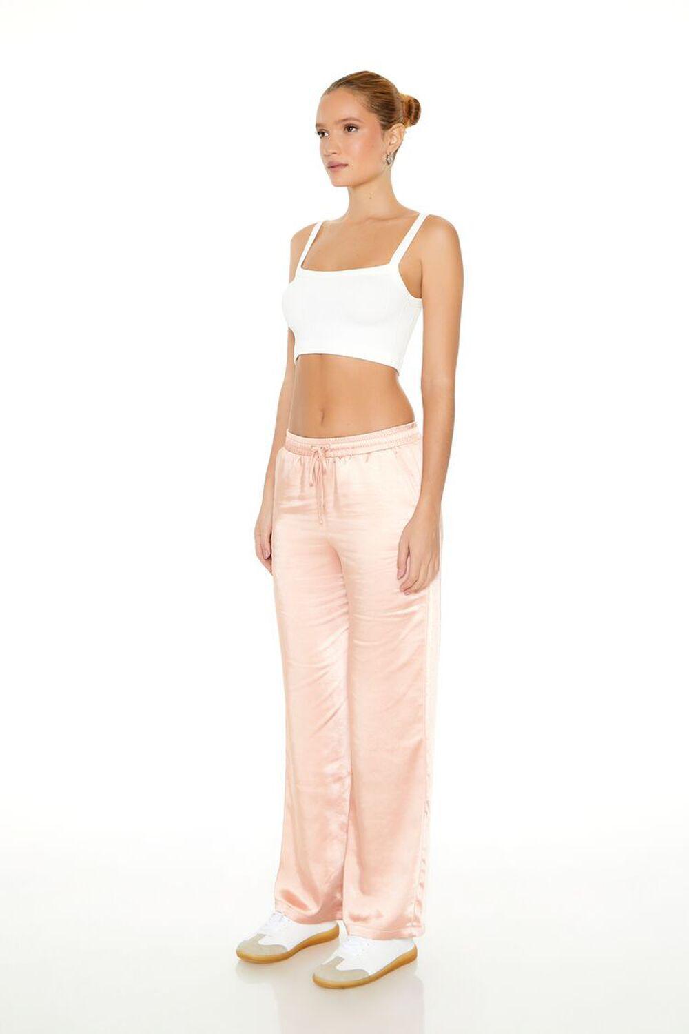 Satin Drawstring Wide-Leg Pants | Forever 21 Product Image